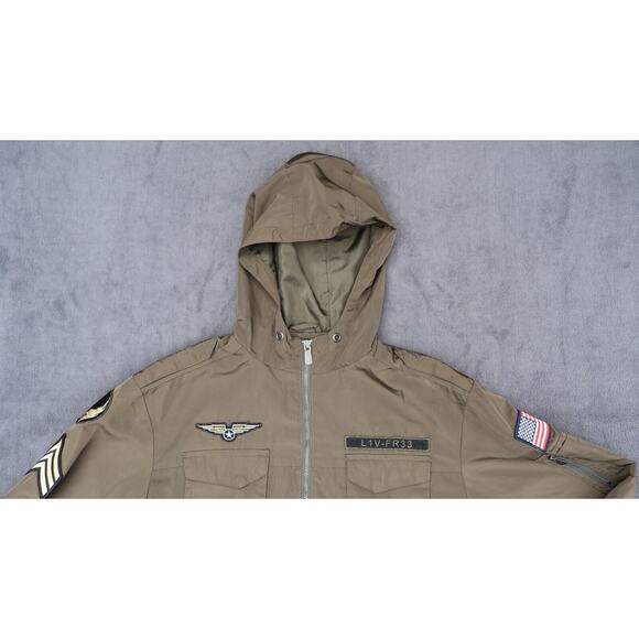 CSG Champs Sports Gear Jacket w/ Military Patches Lined Full Zip - Size: S/P - Picture 2 of 16
